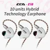 Écouteurs de téléphone portable CCA C10 4BA1DD Hybrid In Ear Écouteurs Hifi Running Sports Écouteurs 10 Drive Unit DJ Headset Antibruit 230419