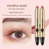 Wenkbrauwversterkers FOMIX Magic Color Bright Color Highlights Oogpotlood Pearl Fine Flash Grooming Carry Bright Double Eye Shadow Bar met een lijst 231120