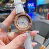 Diamond Women Watches Lüks Marka Tasarımcı Moda Lady Watch 35mm Deri Kayış Bilekleri Kadınlar Noel Sevgililer Günü Hediye Relojes Mujer