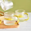 Wine Glasses Nordic Striped Glass Kettle Cup Set Water Jug Juice Pitcher Household Drink Carafe Kitchen Accessories Teapot Bottle Mug