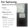 100% testad OLED-skärm för Samsung Galaxy S23 Ultra LCD SM-S918E/DS Pekskärm Digitizer Assembly för Samsung S23U Display SM-S918B/DS Ersättningsdelar