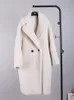 Cappotto da donna in pelliccia sintetica con orsacchiotto Max coreano lungo silhouette agnello tosato di pecora 231120