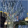 Christmas Decorations 30Cm Led Meteor Shower Rain Tube Garland Outdoor Light String Decor For Home Ornament Navidad Natal Year Drop Dhonz