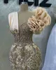 April ASO EBI Gold Mermaid Prom Dress Crystals Sequined Lace Evening Formal Party Second Reception Födelsedagsengagemang Klänningar Klänningar Robe de Soiree ZJ580 407