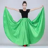 Stage Wear Damen Spanischer Flamenco Rock Plus Size Show Bauchtanz Kostüm Damen Zigeuner Stil 10 Farben Satin Glatt Einfarbig