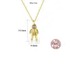 Nouvelle mode S925 argent astronaute pendentif collier bijoux charme femmes luxe placage 18k or collier chaîne collier pour femmes fête de mariage saint valentin cadeau SPC