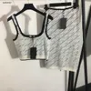 Designer de saia de malha de luxo, letra de moda de duas peças, marca de camisola, cobrindo a cintura da cintura da cintura feminino Roupas nov18 Hot