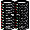 Free Palestine Palestine Flag Bracelets Stand with Palestine Gaza Support for Palestinians Silicone Cuff Wristbands for adult