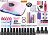 Nagelkitssatser Yujia Gel Set Acrylic Polish Kit med 90W UV LED -lamppolyglar Tools4013915