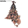 Pins Broschen Wuli Baby Vintage Weihnachtsbaum Brosche Paar Katzen für Frauen und Mädchen Schmuck Geschenk Brosche Pins 2021 Mode AccesoryL231120