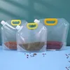 Opslagmanden 1/5pcsrice Verpakkingszak korrels afgesloten vochtbestendig en insectenbestendige transparant verdikte draagbare voedingskwaliteit 230419