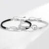 Bracelets de charme NBNB Arrive Feuille Couple Corde Bracelet Pour Femmes Hommes Mode À La Main Bracelet De Mariage Bijoux Cadeau Accessoires