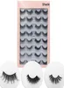 16 paires Multipack Faux 3D vison cils à la main vaporeux moelleux longs Faux cils outils de maquillage naturel Eye Lash2511829