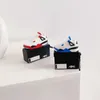 Kopfhörer-Zubehör 3D-Luxus-Schuh-Schuh-Kasten-Abdeckung für Airpods 1 2 3 Silikon-weiche drahtlose Kopfhörer-Hüllen für Air-Pods Pro Blaue und rote Farbe J230420