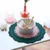 Table Mats Tableware Decorations Mat European Embossed Silicone Lace Round Placemats Coasters Bowls Plates Pot Wedding