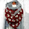 Sciarpe Sciarpa invernale di Natale Bottone alla moda Scialli con stampa morbida di pupazzo di neve Avvolgente casual Caldo lime da donna a maglia spessa