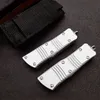 2023 High End Silver Mt UT Auto Tactical Knife D2 Stone Wash Blade CNC 6061-T6 Handtag EDC Gift Knives With Nylon Bag