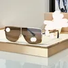 Nya populära designer solglasögon för kvinnor 51Z Ladies Glasses UV400 Skyddslinser Square Connect Metal Gold Frames Brown Simple Retro Eyewear Come With Pink Case