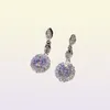 Yhamni New Fashion Cubic Zirconia Généreuse 925 Boucles d'oreilles en cristal en argent sterling élégant pour femmes Gift ED01353119214