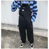 Salopette jeans da uomo Tuta di jeans da uomo Dritto Hip Hop Tasca grande Pantaloni cargo a gamba larga Moda Casual Allentato Pagliaccetti maschili Pantaloni 231120