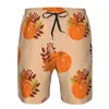 Men's Shorts Mens Swimwear Swim Short Trunk Pumpkins And Autumn Leaves Beach Board Swimming Surffing