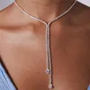 Chaînes motif Simple mode strass collier tendance Super Flash Sexy luxueux cou chaîne ornements en gros