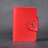 Porte-cartes 1PCS Holder Credential 24 Poches Business With Button Id Case For Cards Tarjetero Hombre