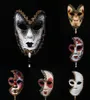 HD 6 Rodzaj Maska wenecka na Stick Mardi Gras Mask For Womenmen Masquerade Party Ball Ball Halloween Party Cosplay Favors Y2001037076456