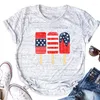 Heren t shirts ijslolly 4 juli shirt Amerikaanse familie t -shirt matching grafische tee gotische patriottische esthetische kleding m