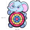 18 -calowy dziecięcy Elephant Dart Board z lepkimi piłkami wewnątrz zewnętrznej multi -gracz sportowy grę sportowa kreskówka Animal Dart Board Prezent zabawek