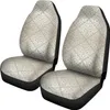 Auto -stoelhoezen Beige stijlvolle elegant decor paar 2 voorbeschermer accessoires