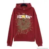 Sweatshirts Erkek Kadın Tasarımcı Hoodies Moda Sokak Giyim SP5der Örümcek Web Köpük Yıldız Avcısı Koyu Yeşil Maroon Crimson Modaya Modaya Gizli Sweater