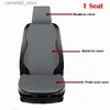 Capas de assento de carro Universal Flax Car Seat Cover Protector Set Respirável Linho Auto Cadeira Almofada Dianteira Traseira Encosto Pad Mat Acessórios Interiores Q231120