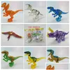 الكتل الجوراسي ديناصور العالم T-Rex Carnotaurus Tyrannosaurus pterosaur Raptor Dilophosaurus Triceratops Build Toy for Boy S otg9c