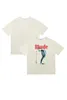 Designer modekläder T-shirts Hiphop T-shirts Rhude Trendig Monoco med guld Hjälp High Street Vintage Aprikos Kortärmad T-shirt Herr Streetwear Toppar Sportkläder