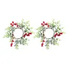 Decorative Flowers 2x Easter Candle Rings Candles Holder Simulated Creative For Fireplace