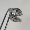 Anello leopardo a doppia testa Panthere Big for Man Designer Double Leopard Head Diamond T0P Materiali avanzati in stile Classic Social Gatherings