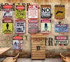 12 stylów Ostrzeżenie malowanie cyny toalety w kuchni plakat bar pub kawiarnia ostrzegawcza retro metalowa restauracja