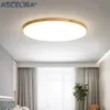 Plafondverlichting Moderne LED-plafondlamp Scandinavische woonkamer Plafondverlichting Slaapkamer Keuken Eetkamer Interieur Home Decor Houten lichtarmatuur Q231120