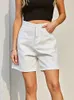 Shorts pour femmes GUUZYUVIZ taille haute Denim Shorts Feminino printemps surdimensionné Jeans décontractés Shorts femmes blanc jambe large pantalon court 230420