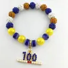 Bracelets porte-bonheur faits à la main élastique composé couleur frange grecque Sigma Gamma Rho100Year Bracelet bracelets pour femmes bijoux