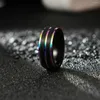 Cluster Rings 8mm Width Exquisite Black Color Men Women Tungsten Carbide Couple Anillos Steel Ring