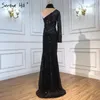 Serene Hill – robe de soirée dorée, asymétrique épaule dénudée, Sexy, design de soirée, paillettes scintillantes, luxueuse, formelle, LA60966, 2023