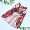 Hondenkleding Hondenkleding Kattenjurk voor kleine puppy's Ananas Hawaiiaanse strikjurken Zachte ademende rok Lente Zomer Herfst Huisdierkleding Dhul6