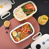 Zestawy naczyń obiadowych Bento Box z inteligentnym wyświetlaczem temperatury Lunch Extended Heat Ochrona 1000 ml przenośny pojemnik Y5GB