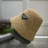Женская шляпа-ведро Дизайнерская бейсболка для мужчин Женские кепки-ведра Повседневная вязаная шапка для путешествий на открытом воздухе Соломенная шляпа Роскошная кепка SunHat