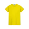 Erkek Tişörtleri 2023/24 Yuvarlak Boyun Yaz Gündelik Erkekler Turuncu T-Shirt