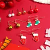 Orecchini pendenti Set natalizio per donne Regalo albero di Babbo Natale Gioielli di moda Amici Accessori per feste di Natale 6 paia