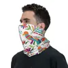 Sjaals Mode Mexicaanse Otomi Vogels Textuur Halsbeenkap Mannen Vrouwen UV-bescherming Winter Folk Bloemenkunst Bandana Sjaal Voor Ski