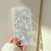 Custodie per cellulari Art ondulato fiore blu Fragola carino custodia morbida in silicone per iPhone 14 x XR 7 8 plus 13 promax 11 12 mini xsmax telefono capa